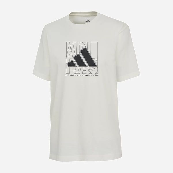 Tee-shirt à manches courtes homme graphique Logo Blanc
