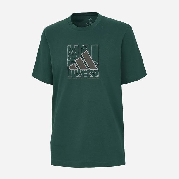 Tee-shirt à manches courtes homme graphique Logo Vert